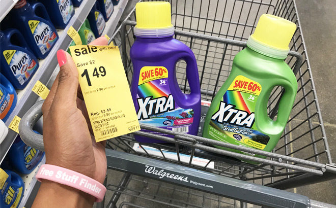 Xtra Liquid Laundry Detergent Only $1.49 at Walgreens - NO Coupons (4¢ per Load!)