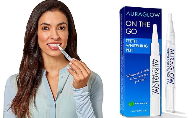 AuraGlow Teeth Whitening Pen Only $13.48 + FREE Shipping (Reg $22) - Today Only!