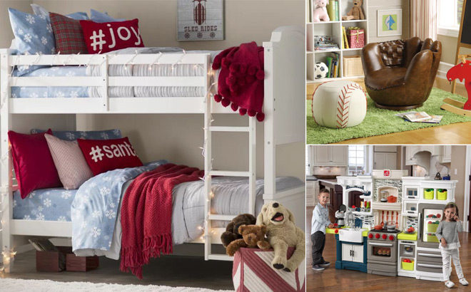 Kids Furniture & Playroom Sale Up to 60% Off (Chairs, Beds, Tables) – Starting at $14!