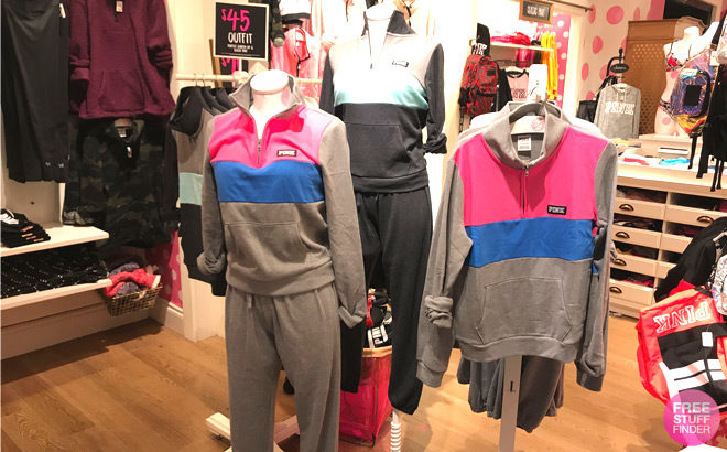 Victoria’s Secret PINK Quarter Zip & Pants Outfit ONLY $45 ($105 Value!)