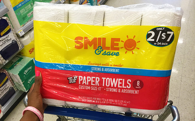 Smile & Save Paper Towels 8-Pack JUST $4 at Walgreens - Only 50¢ per Roll!