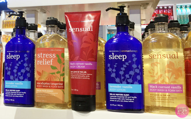 Bath & Body Works: Aromatherapy Body Care JUST $3.33 (Regularly $15.50) – Today Only!