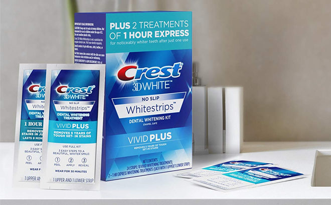 Crest 3D White Vivid Plus Whitestrips 12-Pack JUST $14.99 (Regularly $30) + FREE Shipping
