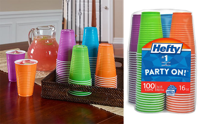 Amazon: Hefty Plastic Party Cups 100-Count Pack ONLY $5 (Reg $7) + FREE Shipping