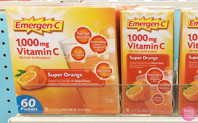 Emergen-C Drink Mix 60-Count Packets for ONLY $13 + FREE Shipping (Just 23¢ Each!)