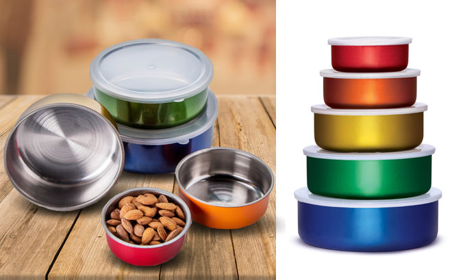 Stainless Steel 10-Piece Food Storage Set for JUST $3 (Reg $20) at Hollar - Today ONLY!