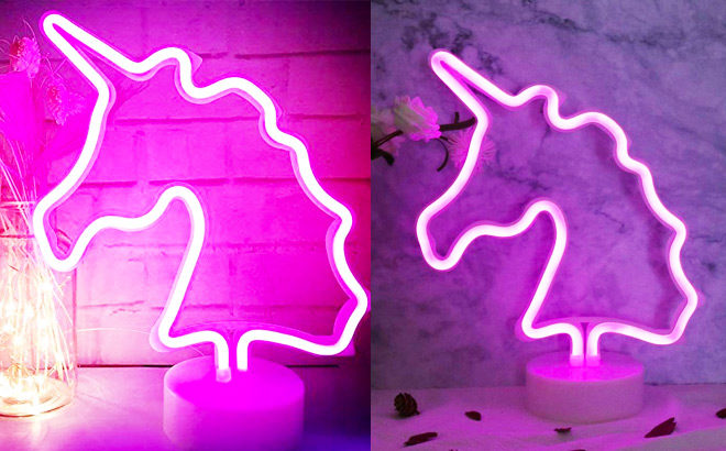 Pink Unicorn Neon LED Tube Light ONLY $3 at Hollar (Regularly $18) - SO Cute!