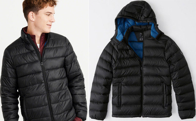 Abercrombie & Fitch Men's Puffer Jacket ONLY $43 (Reg $140) + FREE Men's Socks!