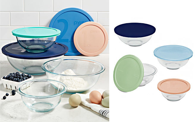 Pyrex 8-Piece Mixing Bowl Set for JUST $14 (Regularly $43) + FREE Shipping