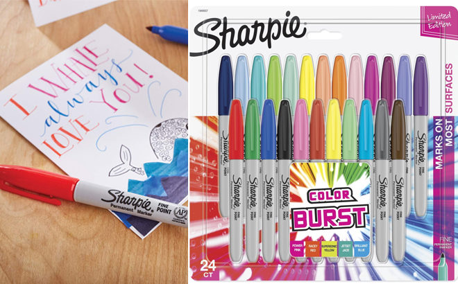 Sharpie Color Burst Markers 24-Count Pack JUST $8.59 (Reg $24.39) + FREE Shipping
