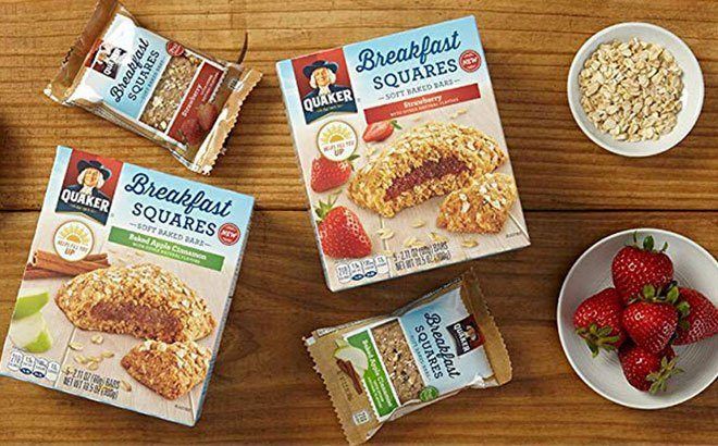 Quaker Baked Squares 5 Bars (Pack of 8) ONLY $8.39 (Regularly $11) + FREE Shipping