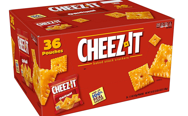 Cheez-It Baked Snack Cheese Crackers 1.5oz 36-Pouch Pack ONLY $8 + FREE Shipping!