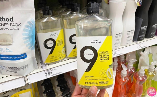 9 Elements Dish Soap $1.39 (Reg $4)