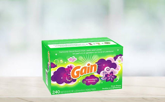 Gain Fabric Softener Dryer Sheets 240-Count $5.49