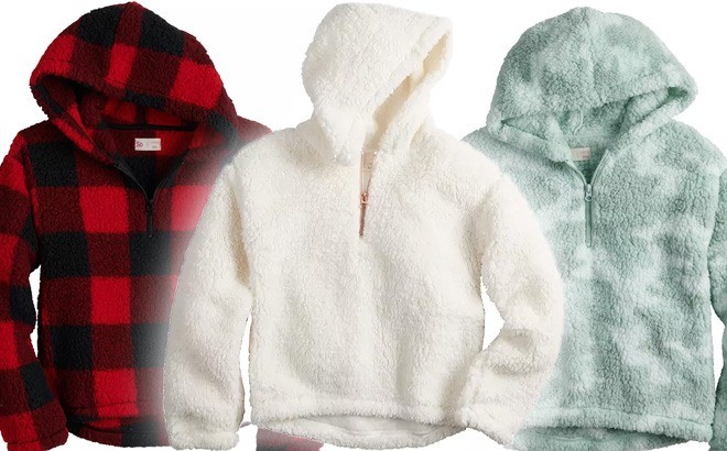 Girls’ Sherpa Hoodie $4.80 (Reg $40)