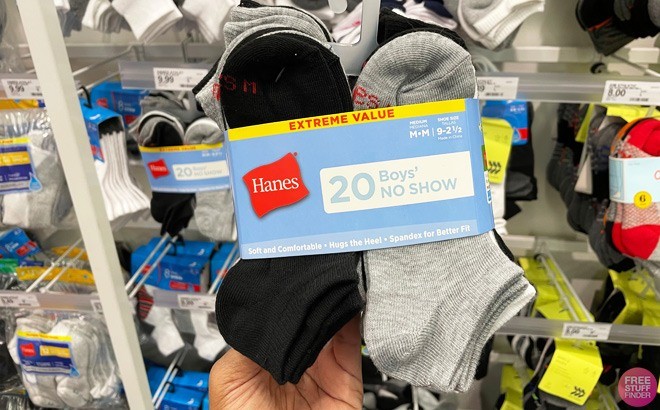 Hanes Kids Socks 20-Pack $8 Each (Reg $14)