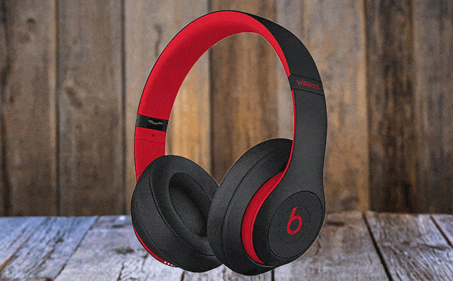 black headphones