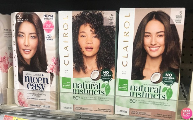 Clairol Natural Instincts Hair Colors on a Shelf