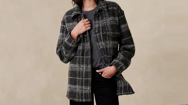 Banana Republic Factory Plaid Shacket