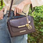 MFK Vegan Leather Shoulder Handbag