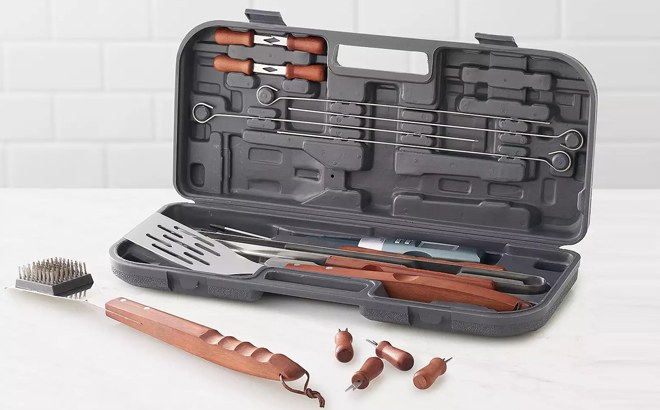 Food Network 17 Pack BBQ Tool Set 