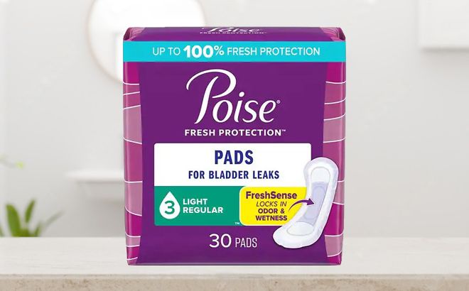 Poise Incontinence Pads 30 Count